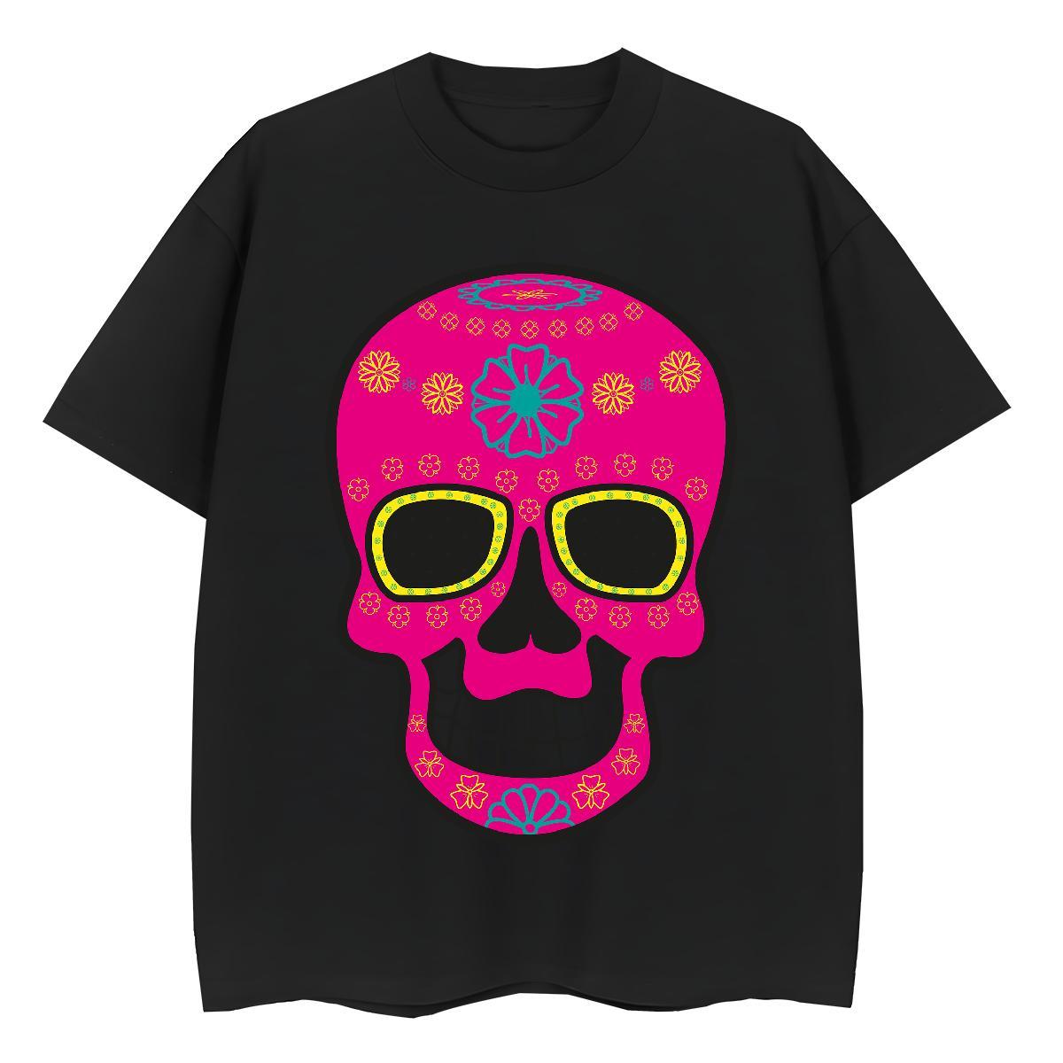 Fashion T Shirt For Woman 100% Cotton 230g Breathable Short Sleeve Sport skull Unisex Tshirts 5A Custom Cartoon Tops