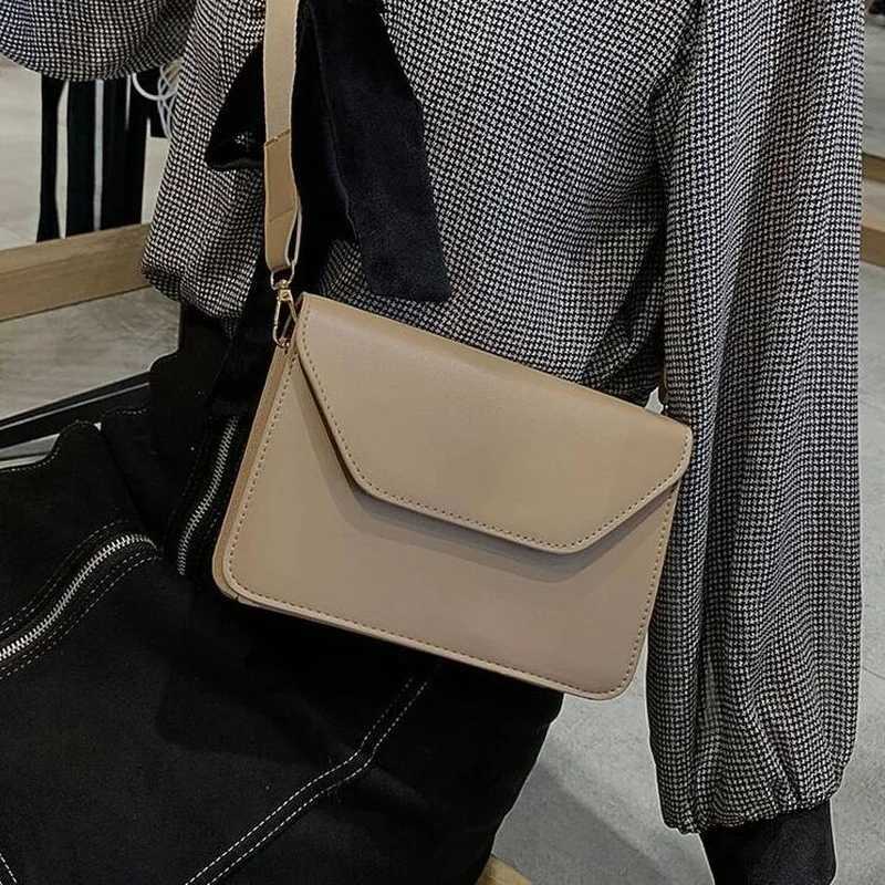 Fashion flip top ten font womens bag PU leather small square bag casual shoulder messenger bag small handbag M241014