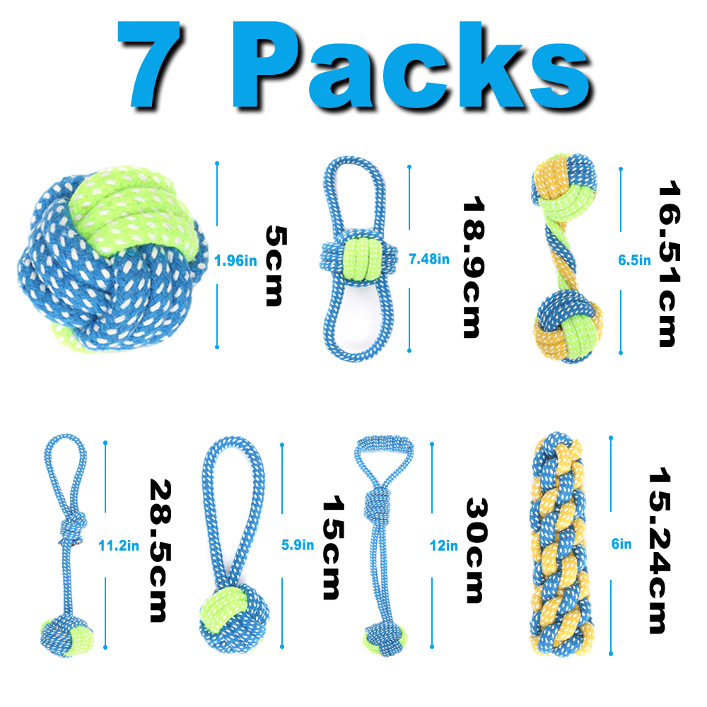Dogs Accessories Pet Dog Toys Interactive Cotton Rope Mini Dog Chew Toys Ball