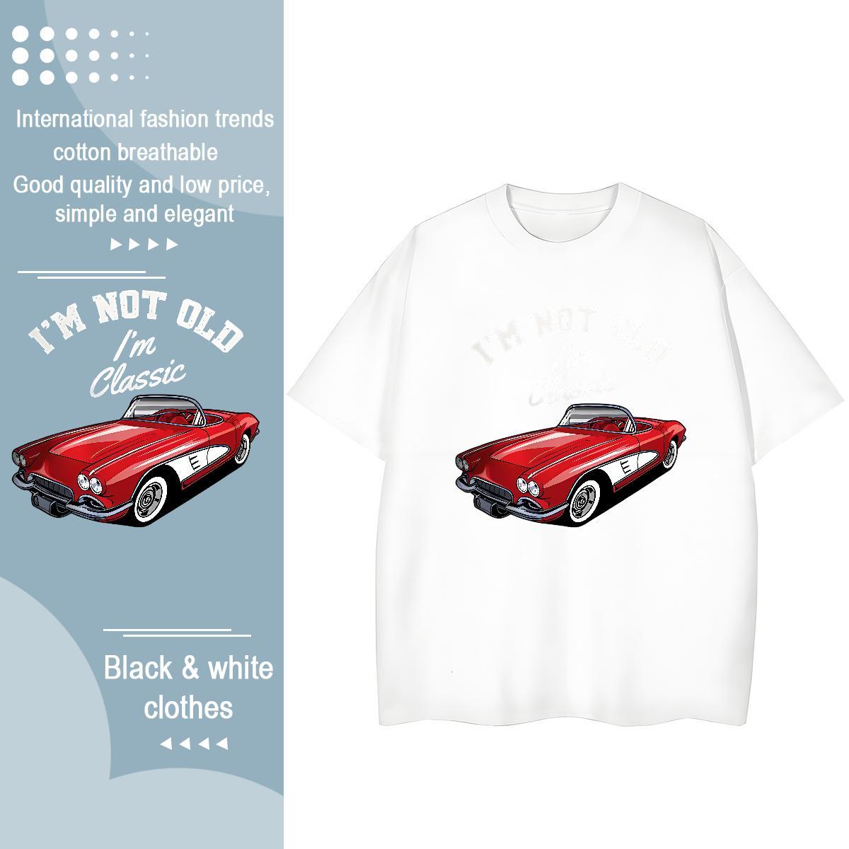 2024 Designer Women T Shirts 230g 100% Cotton O-Neck Short Sleeve Daily Outfit car Tshirt for Man Woman Comfortable Plus Size Custom Wear