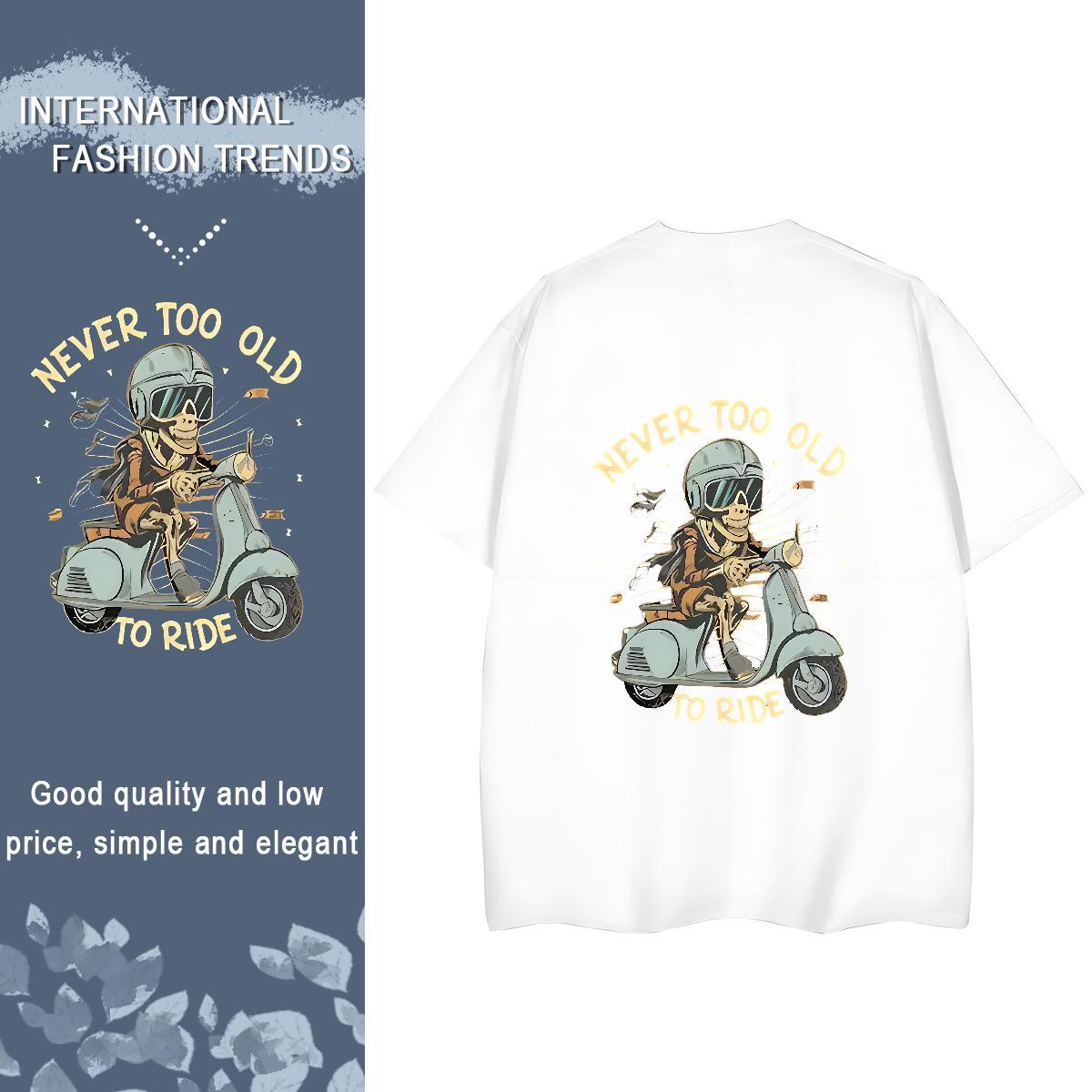 Brand T Shirts Women 100% Cotton 230g Short sleeve Soft Casual Sport motorbike Women Tshirts Female Custom Cartoon Tees