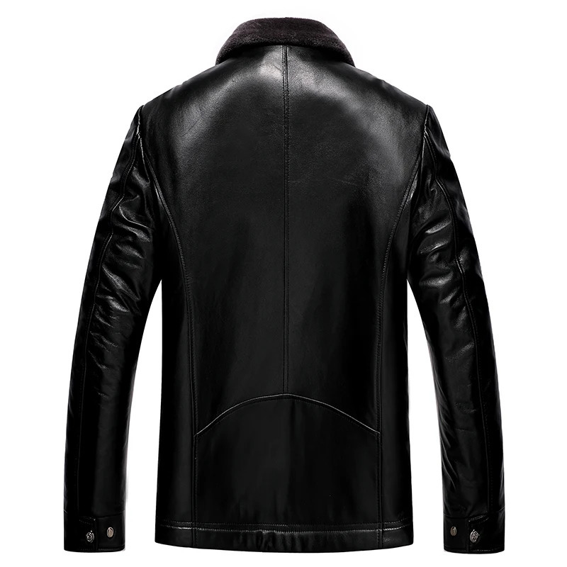 Leather Jacket Men Winter Fleece Warm Motorcycle Coats Mens Fashion Biker PU Jackets Slim Overcoat Thick Fur Collar Jackets 241011
