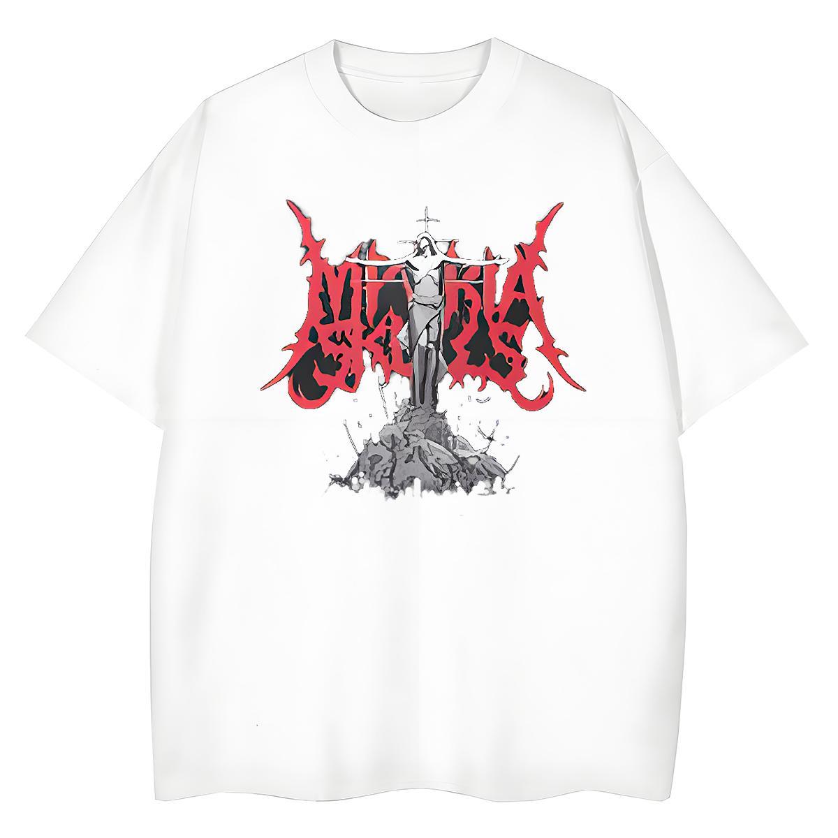 New Womens T Shirts 100% Cotton 230g O-Neck Short Sleeve Home Outdoor The Cross Womens Tshirts Loose Custom Printing Tees Shirts