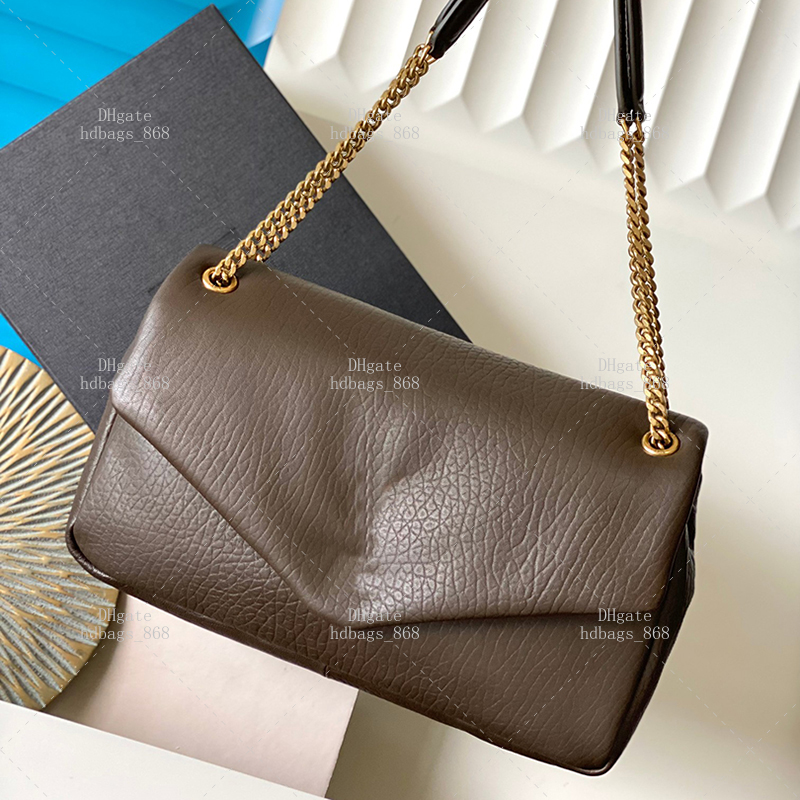 Large Crossbody bag IN GRAINED LAMBSKIN Fashion Underarm bag Handbag Chain bag Top Mirror Highest quality Designer Shoulder bag With box Y407