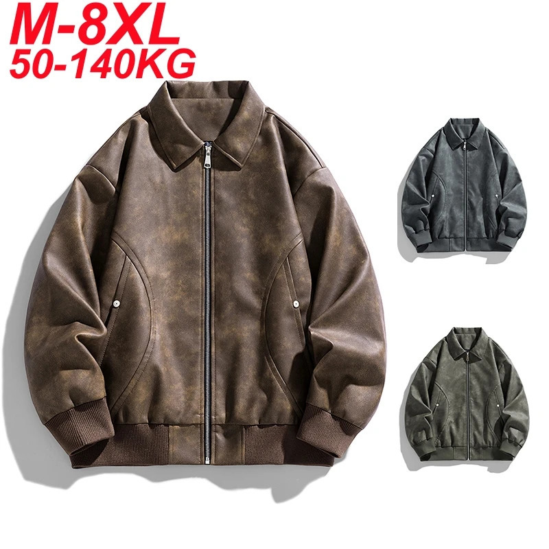 Men Suede Jacket Coats Windbreaker Baseball Oversize 6XL 7XL 8XL Plus Size Black Bomber Motorcycle Camping Casual Thin Softshell 241011