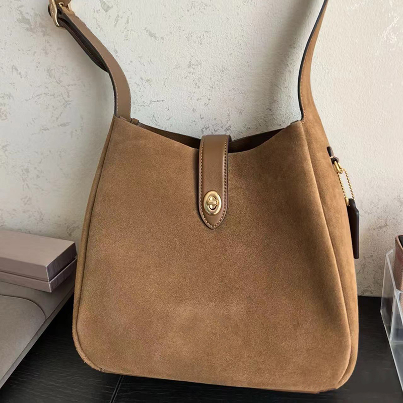 designer handbag bucket purse women luxury hadley willow hobo fashion clutch golden hardware messenger shoulder bag suede convertible crossbody turn lock sac main