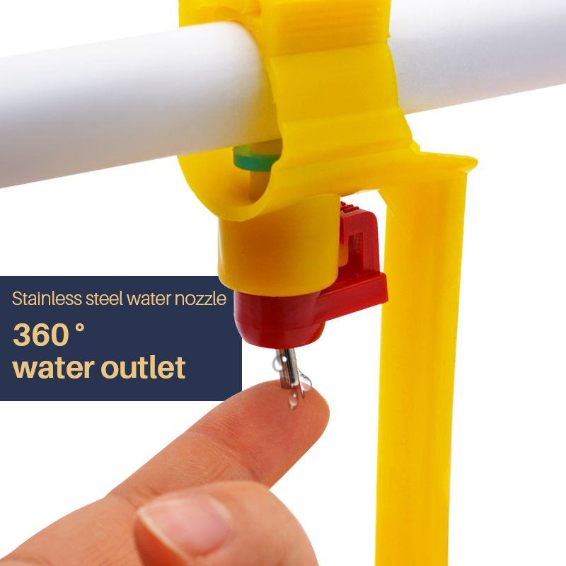 4pcs Poultry Waterer Drinking Cups For Chicken Automatic Drinker Nipple For 25mm Pipes Ball Nipple Poultry Feeding Waterer