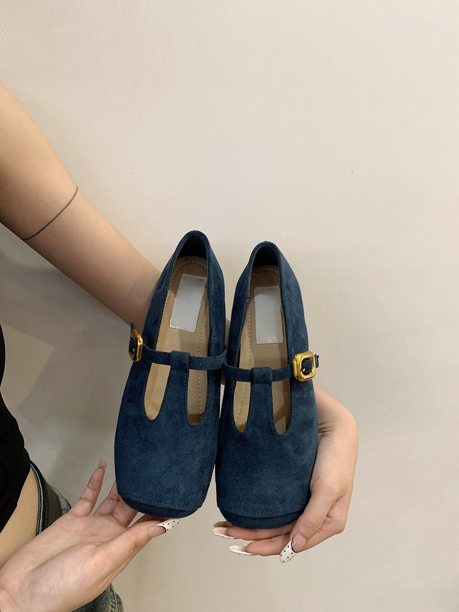 2025 S Fashion Designer Free Shipping New Mens Dress Shoes Ballet Flats Designer Shoe Women Round Head Low Heel Half Drag Womens Red Blue Brown Loafer