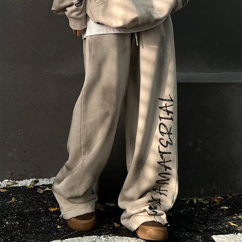Men's Pants Y2K Fashion Simple Striped Straight Casual Men And Women Retro Streetwear Hip-hop Korean Street Couple Loose Sweatpants Z260315