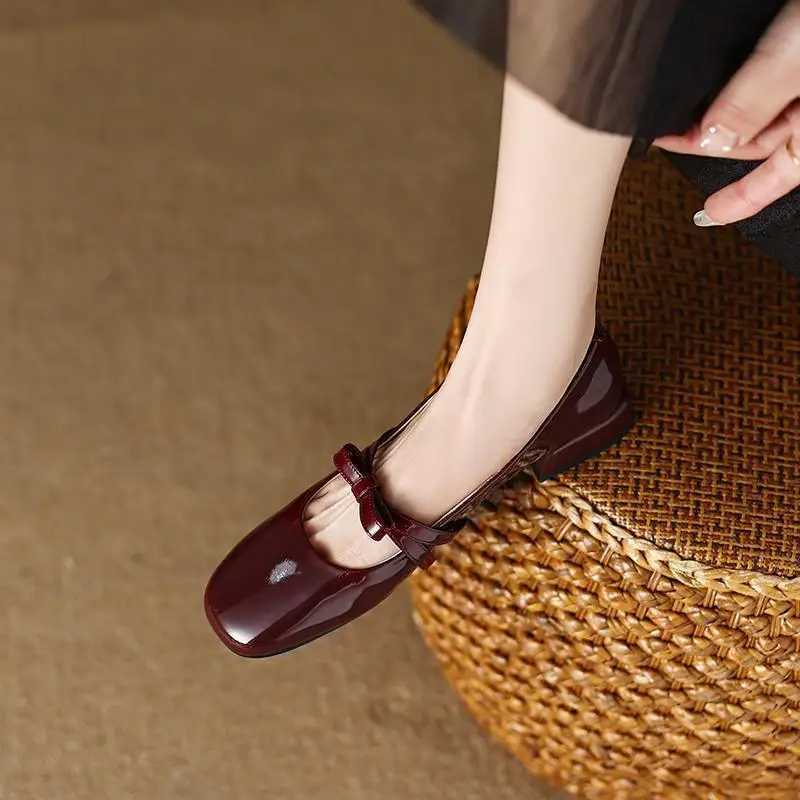 Womens Shoes New 2024 Autumn Low Heels Bowknot Shallow Cut Ballet Single Shoes Womens Mary Jane Shoes Ladies Zapatos De MujerLX241014