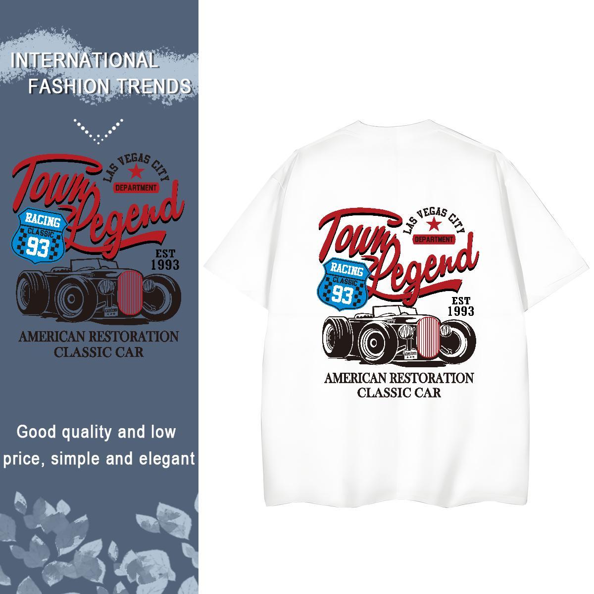 2024 DIY Womens T Shirts 230g Pure Cotton Breathable Short Sleeve Summer Casual car Woman Tshirt Soft Skull Polos