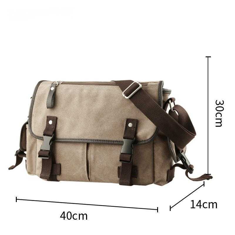 Postman bag men's canvas single shoulder crossbody Korean version student bag backpack trendy cross shoulder small backpack 241015