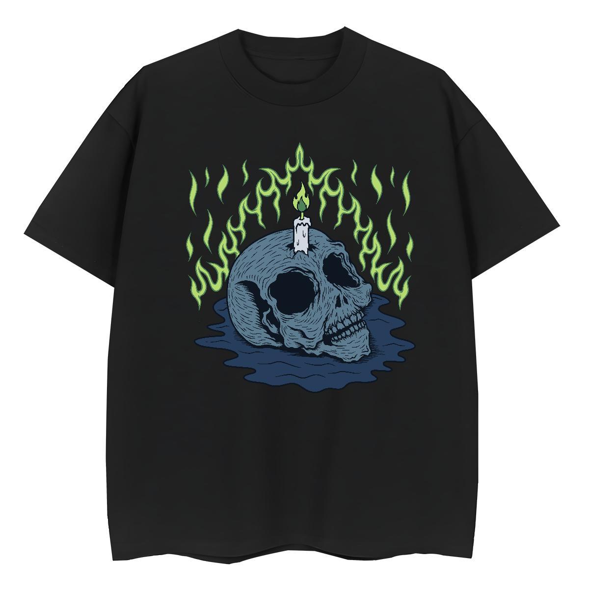 Stylist Women T Shirts 100% Cotton 230g Comfortable Spring Summer skull Couples T Shirts 5A Anime Oversized Top Shirts