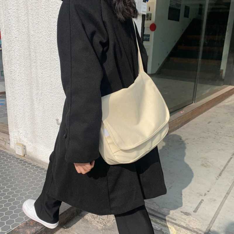 Womens casual cross body bag black mens large capacity shoulder bag M241014