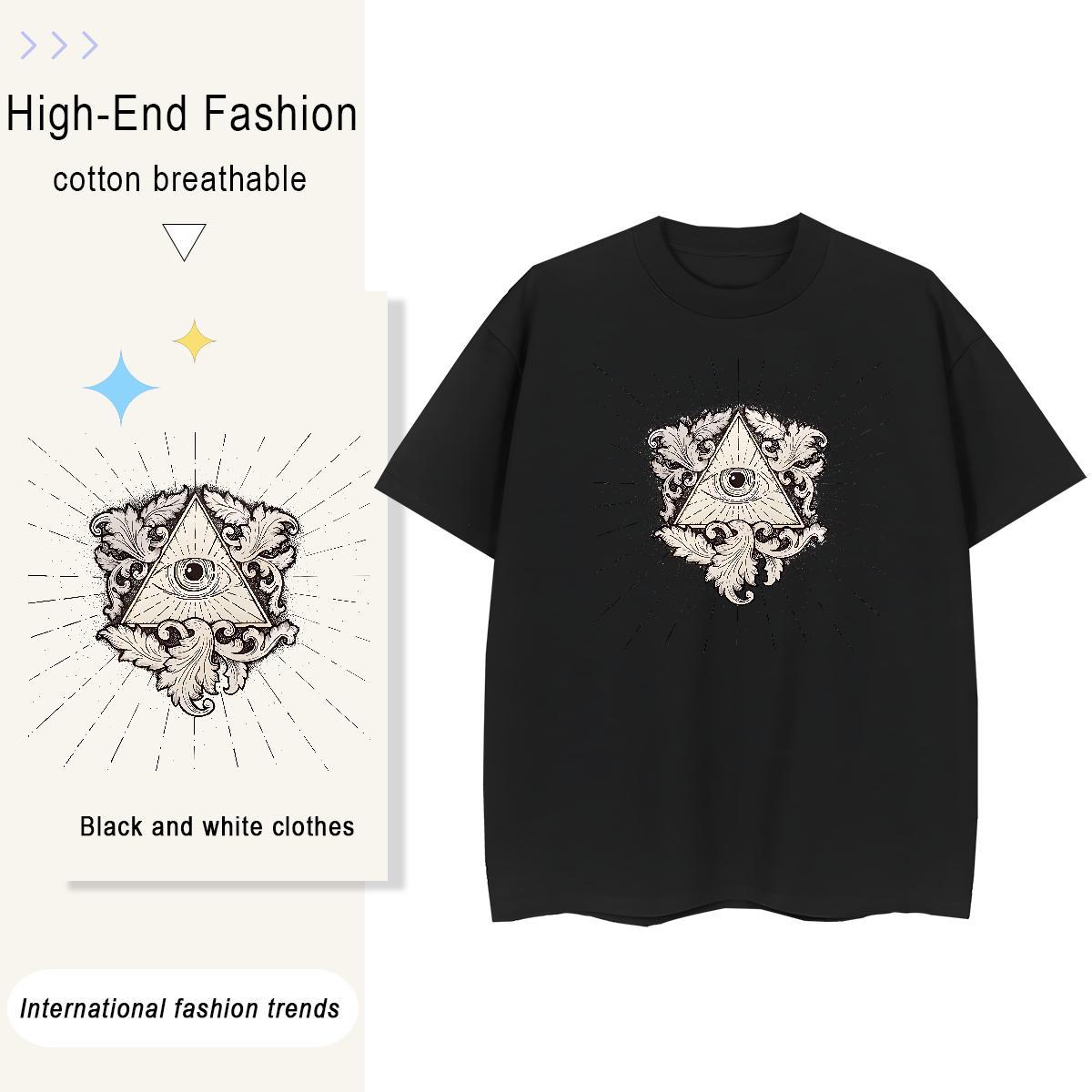 Designer T-Shirts 230g Cotton Breathable Soft Summer Casual eye of the devil Women Tees Designer Nice Custom Printing Tops