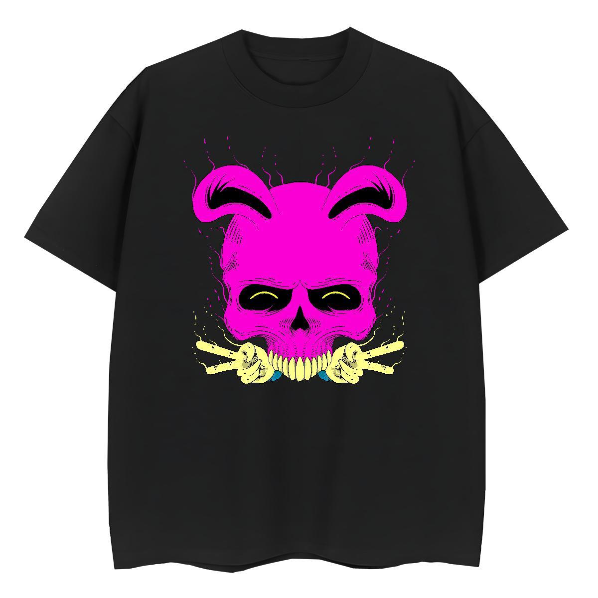 2024 DIY Women T Shirts 230g Pure Cotton Short sleeve Soft Summer Casual skull Couples T Shirts 5A Customized Tee Shirt