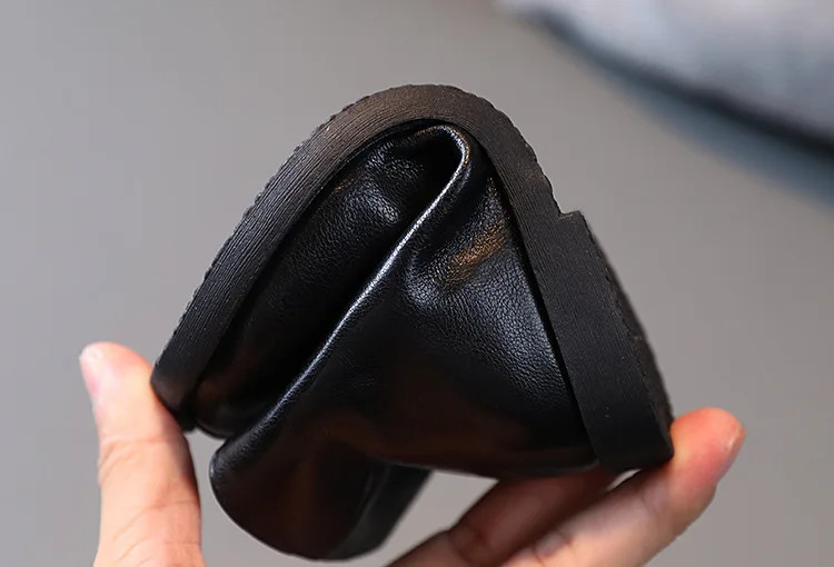 Leather Little Girls Boots Autumn Winter Childrens Shoes Square Toe Zip Fashion Kids Toddler Boots 241014