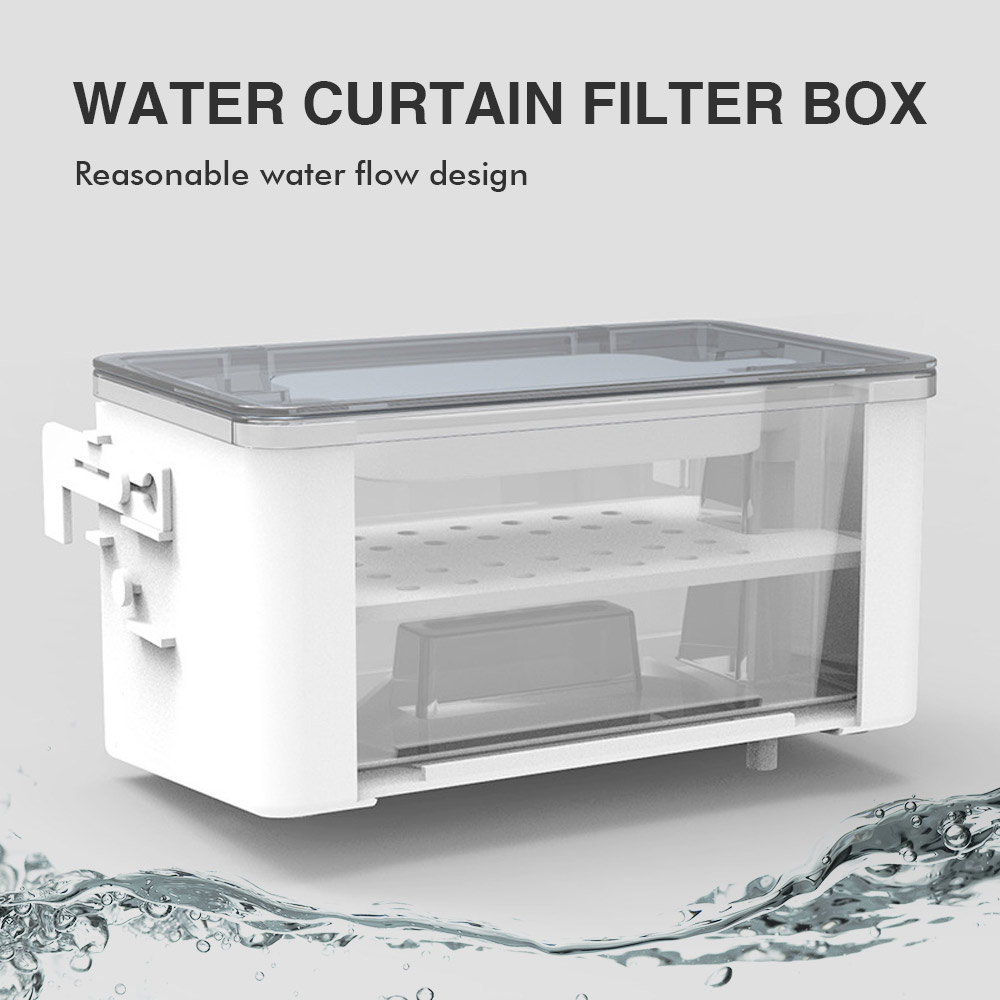 Aquarium Fish Tank Fishbowl Water Curtain Filter Box 3in1 Level Upper Filter Trickle Box Water Circulation Purifier Filter Mute