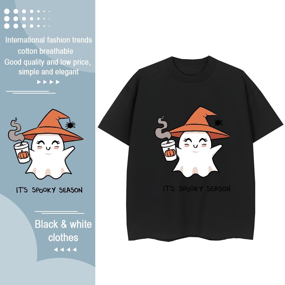 2024 DIY T shirt 230g Cotton Breathable Soft Street Wear skull Couples T Shirts High quality Plus Size Custom Tshirts