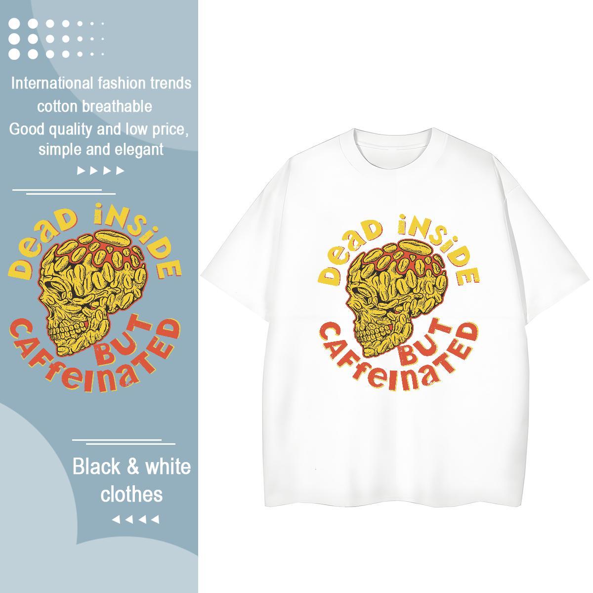 2024 Designer Women T Shirts 230g Pure Cotton Breathable Short Sleeve Casual Beach skull Womens Tshirts Loose Oversized Clothes Shirt