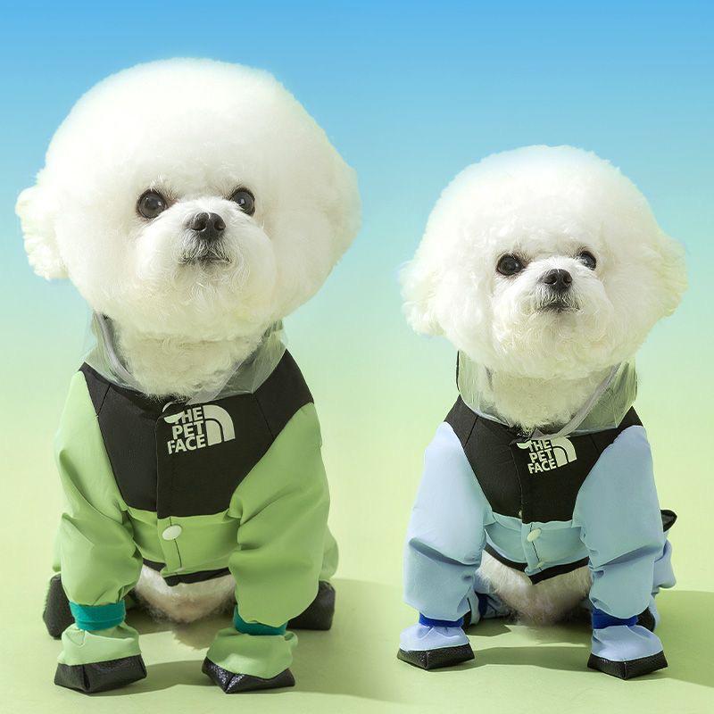 Full-Coverage Dog Raincoat, Full Wrap Design for Full Protection, Super Lightweight, Comfortable Dog Rain Jacket for Teddy Bears, Features Detachable 