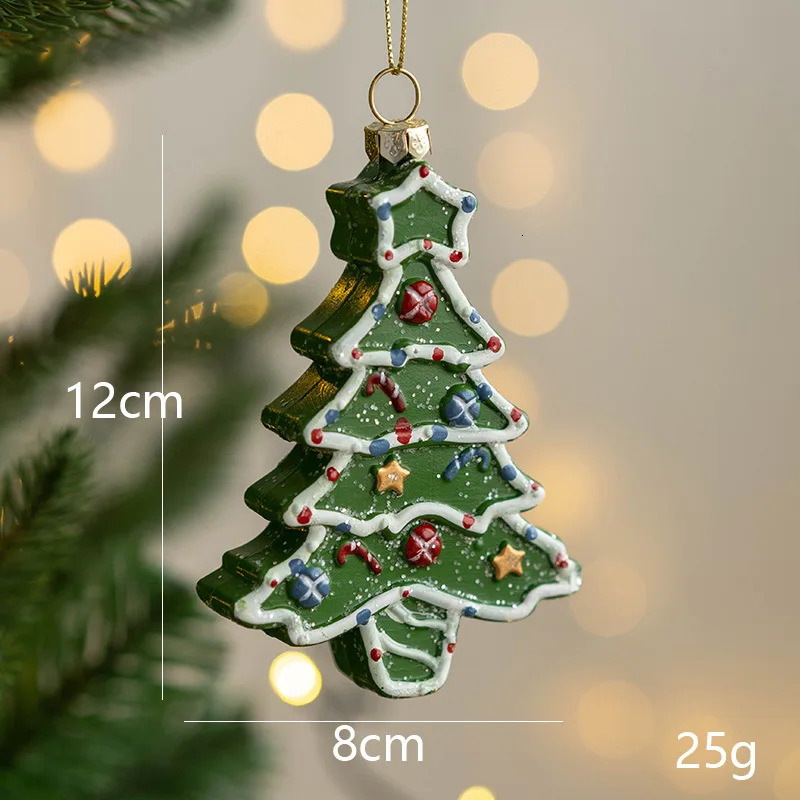 Colored Shaped Ball Tree Decorative Christmas Gift Bag Car House Snowman Garland Pendant 241008
