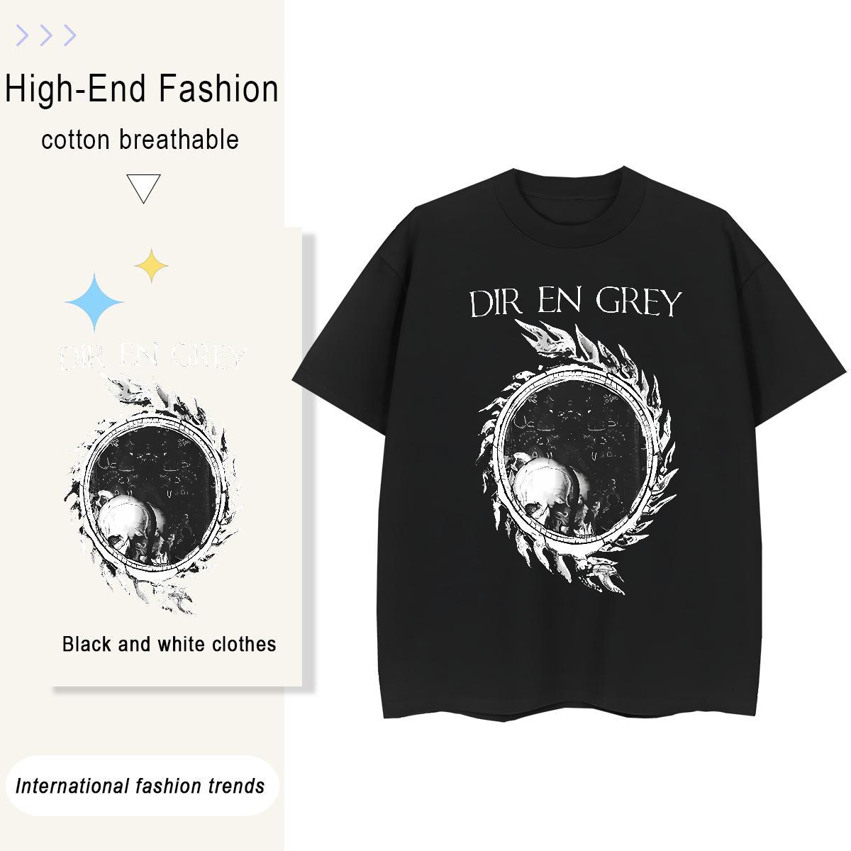 2024 Casual T-Shirts 230g Pure Cotton Breathable Crew Neck Sports Street Wear skull Couples T Shirts High quality DIY Anime Tops Shirt