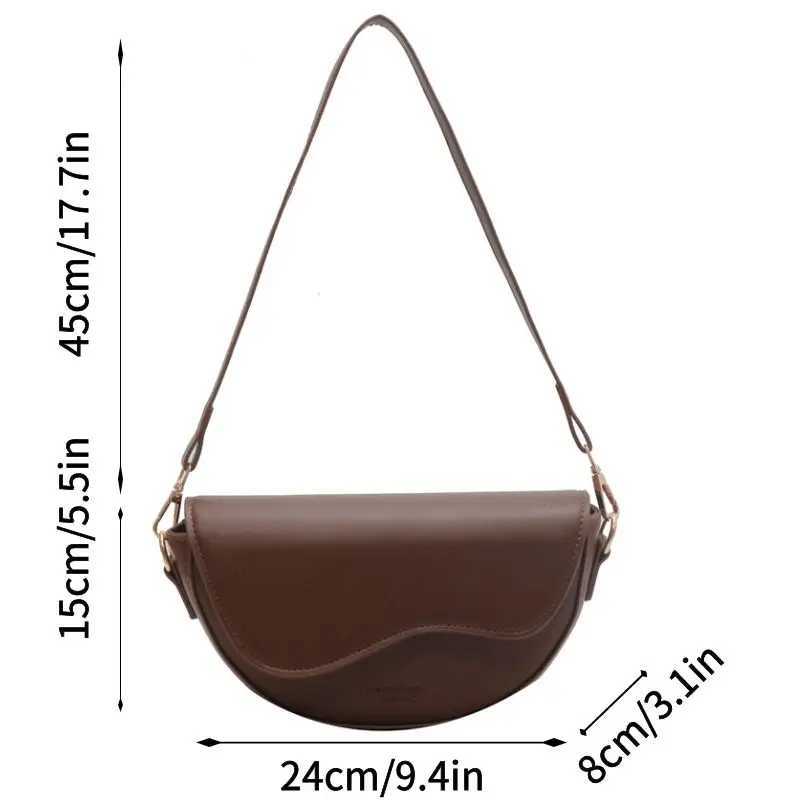 Womens Mini Leather Saddle Arm Bag Summer Chain Shoulder Cross Bag Womens Retro Underwear Handbag M241014