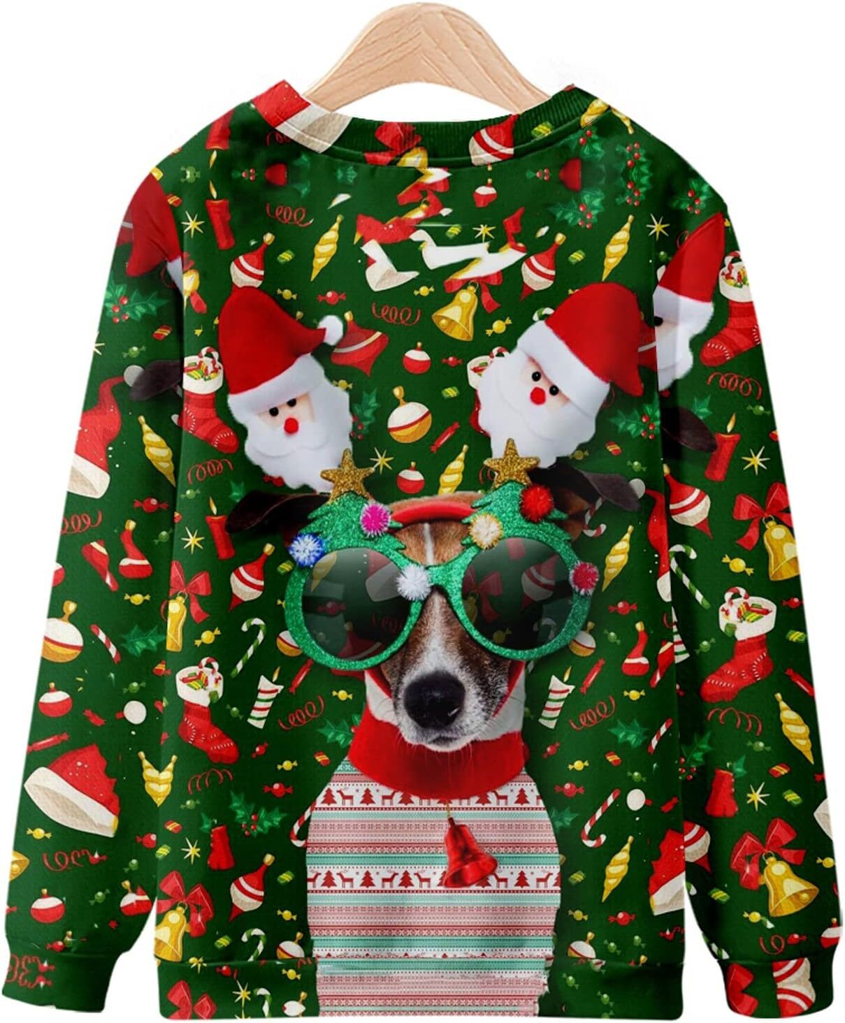 Long Sleeve Shirts for Men sweatshirt Men's Ugly Christmas Sweater 3D Xmas Unique Hilarious Graphic Long Sleeve Crewneck Sweatshirts Holiday Part