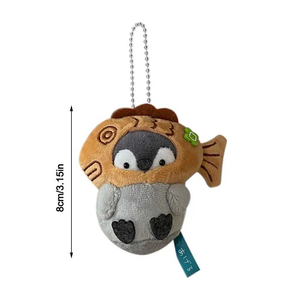 Interesting plush positive energy penguin pendant cartoon pendant decoration penguin doll keychain car keychain accessories Y241014