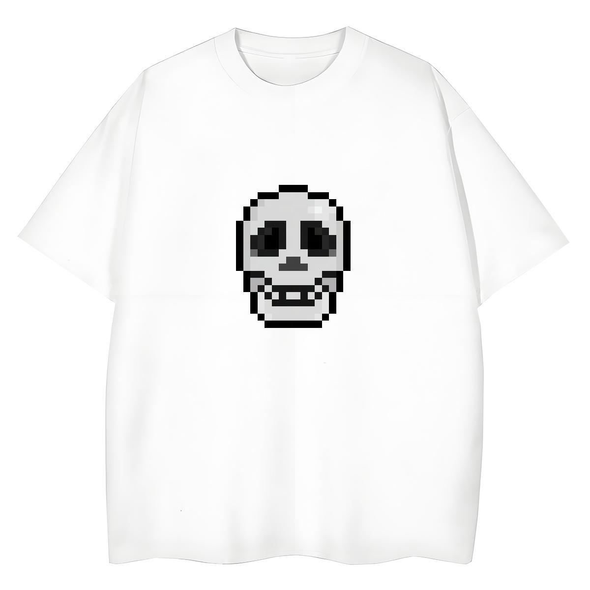 Fashion New Women T Shirts 100% Cotton 230g Round Neck Short Sleeve Summer Casual skull Women Tshirts High quality Anime Print Tops Tees