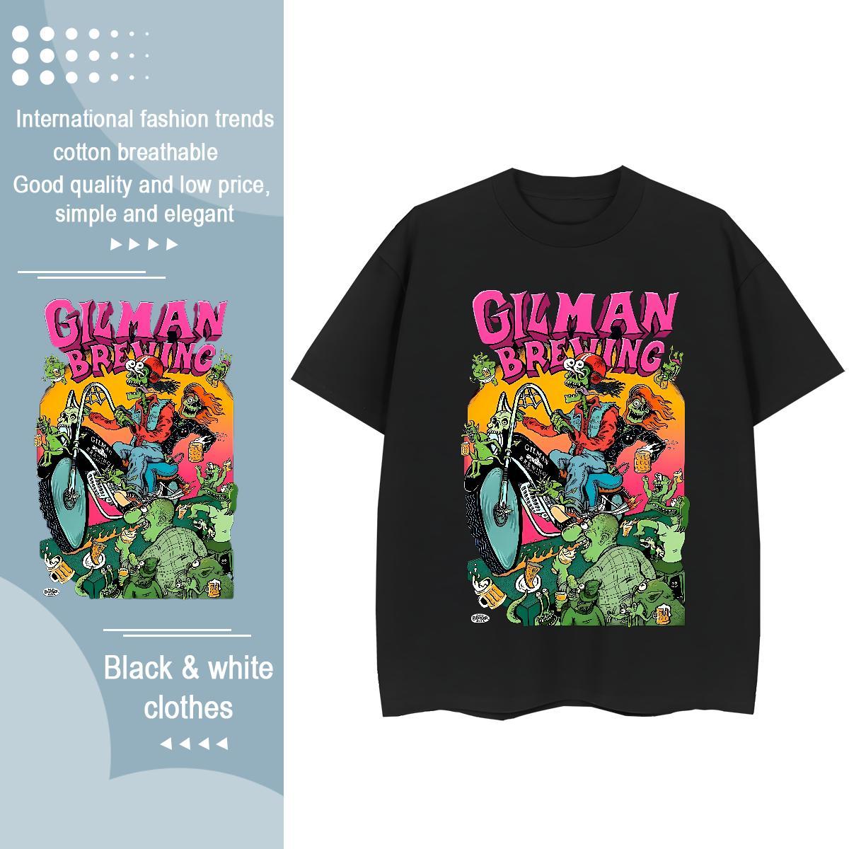 Brand Womens T Shirts 230g Cotton O Neck Short Sleeves Street Casual skull Lady T shirt Female Anime Oversized Clothings