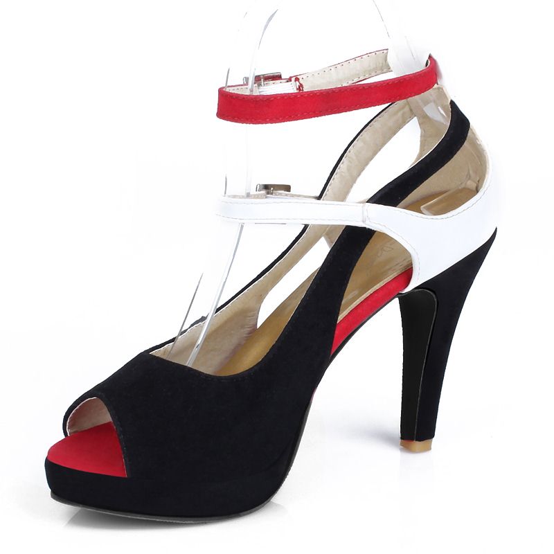 High Heel Sandals for Women Peep Toe Buckle Design Elegant Summer Dress Shoes 8cm Heel Comfortable Fit Sizes 34 to 43