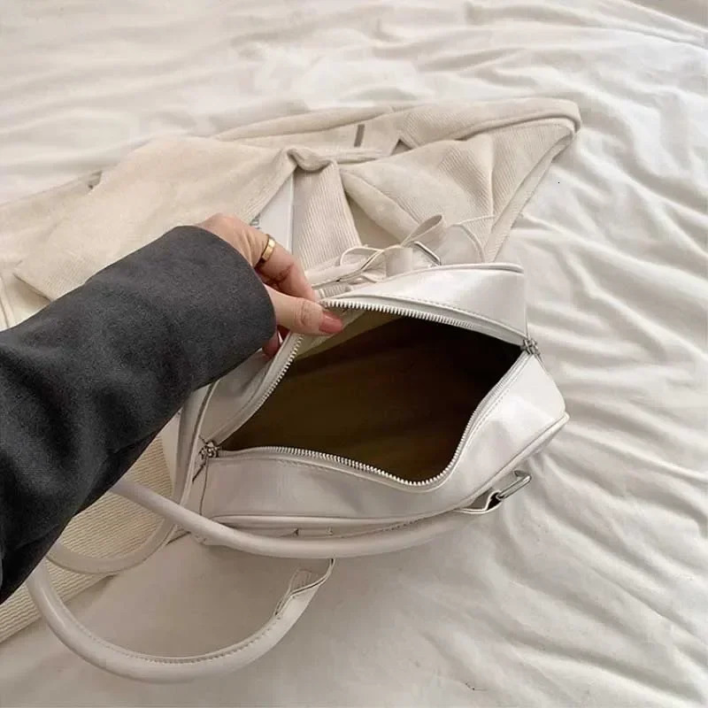 Free Shipping Cute Bow Tie Underarm Bags For Women Y2K Korean Fashion Handbags And Purses Pu Leather Shoulder Er Bag Designer Bag Luxury Bag Tote Bag