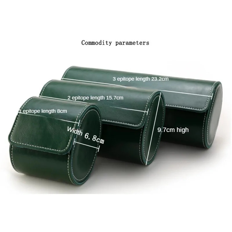 Portable leather case roll personalized storage watch organizer travel watch holder shock resistant surprise box gift packaging 241011 - view 7