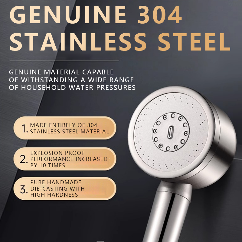 304 stainless steel pressurized shower head bathroom shower rain shower bar pressurized shower head bath faucet