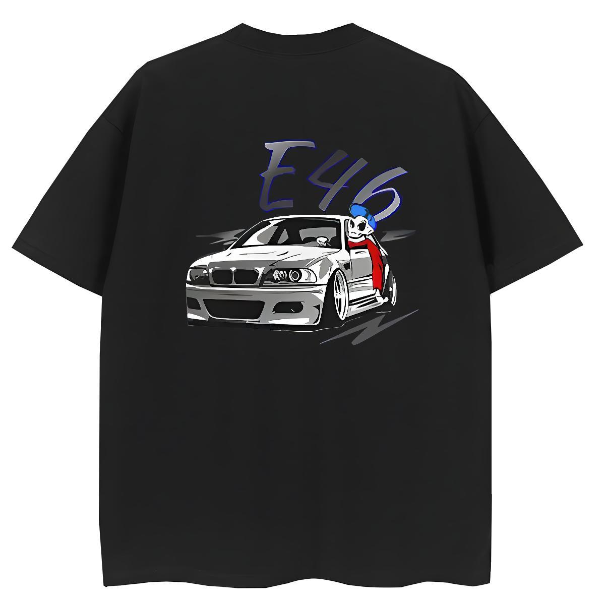 Fashion Casual T-Shirts for Women 230g Cotton Breathable Short Sleeve Street car Lady T shirt Female Custom Cartoon Tshirts