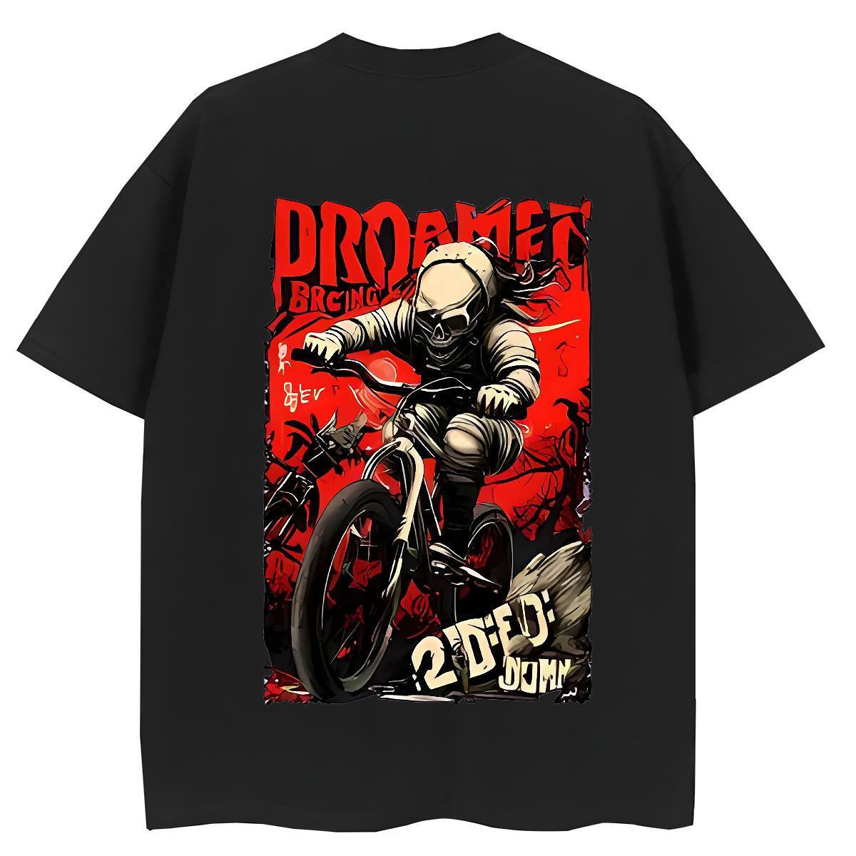 2024 Designer T Shirts Women 230g Cotton Breathable Crew Neck Hip Hop skull Lady T shirt Loose fit Black White Tees Shirts