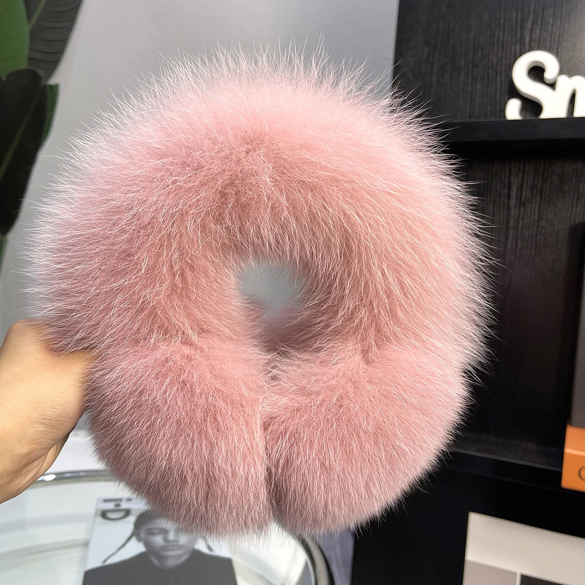 Natural fox fur earmuffs cute plush ear protection ear cover insular fur ear bag frostproof earmuffs women 240930