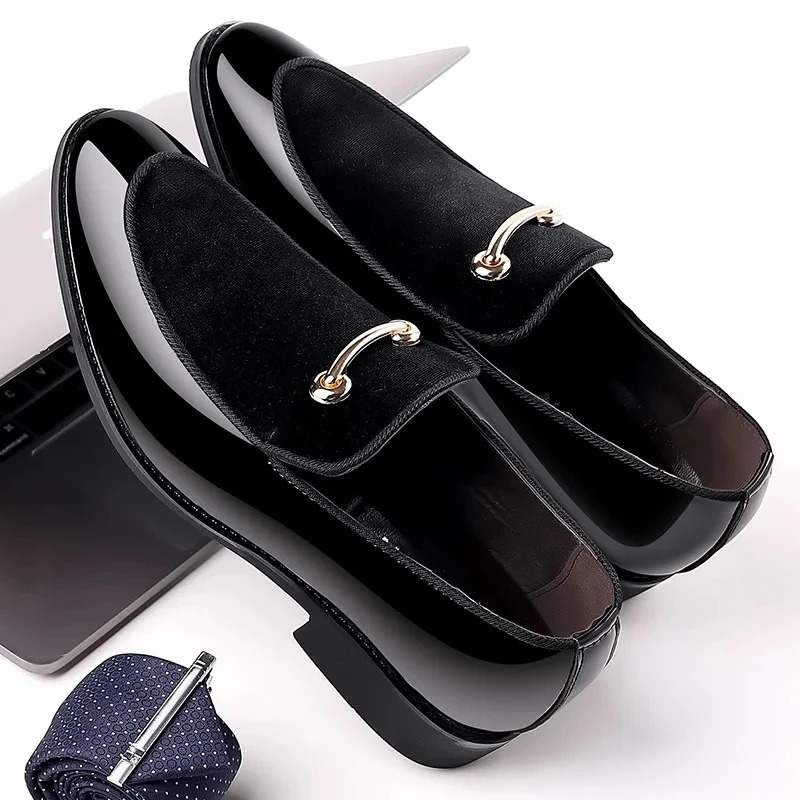 Men Shoes Leather Business Oxford Breathable Patent Formal Plus Size Man Office New Wedding Flats Male Black Dress Oxfords 241014
