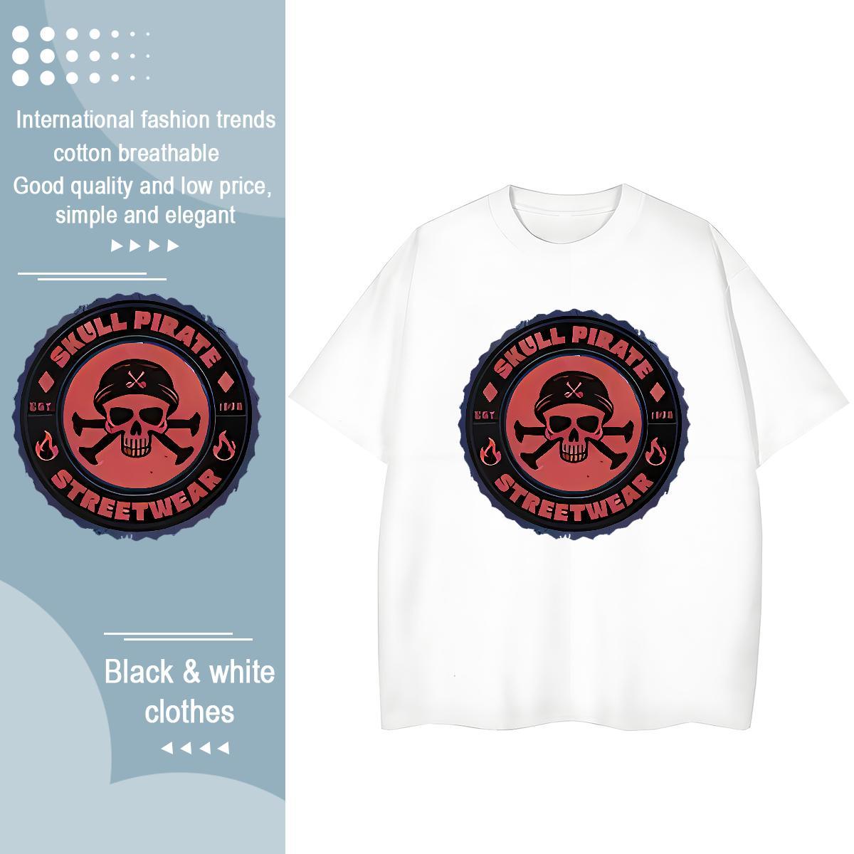 New Women T Shirts 230g Pure Cotton Short Sleeve O-Neck Hip Hop halloween Lady T shirt Soft DIY Anime Clothings