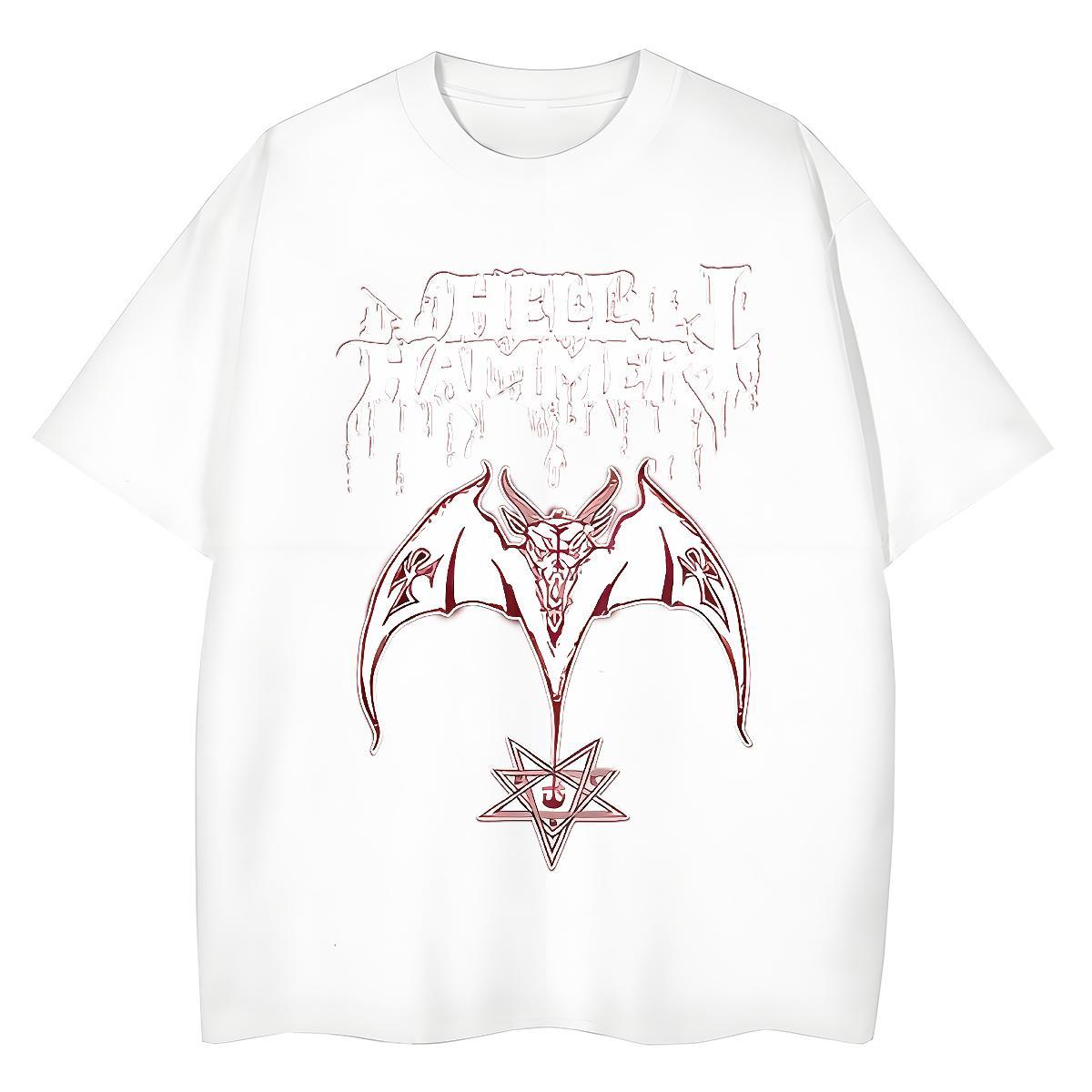 Fashion Casual Womens T Shirts 230g Cotton Crew Neck Breathable Spring Summer skull Women Tshirts Comfortable Plus Size Cartoon Tops