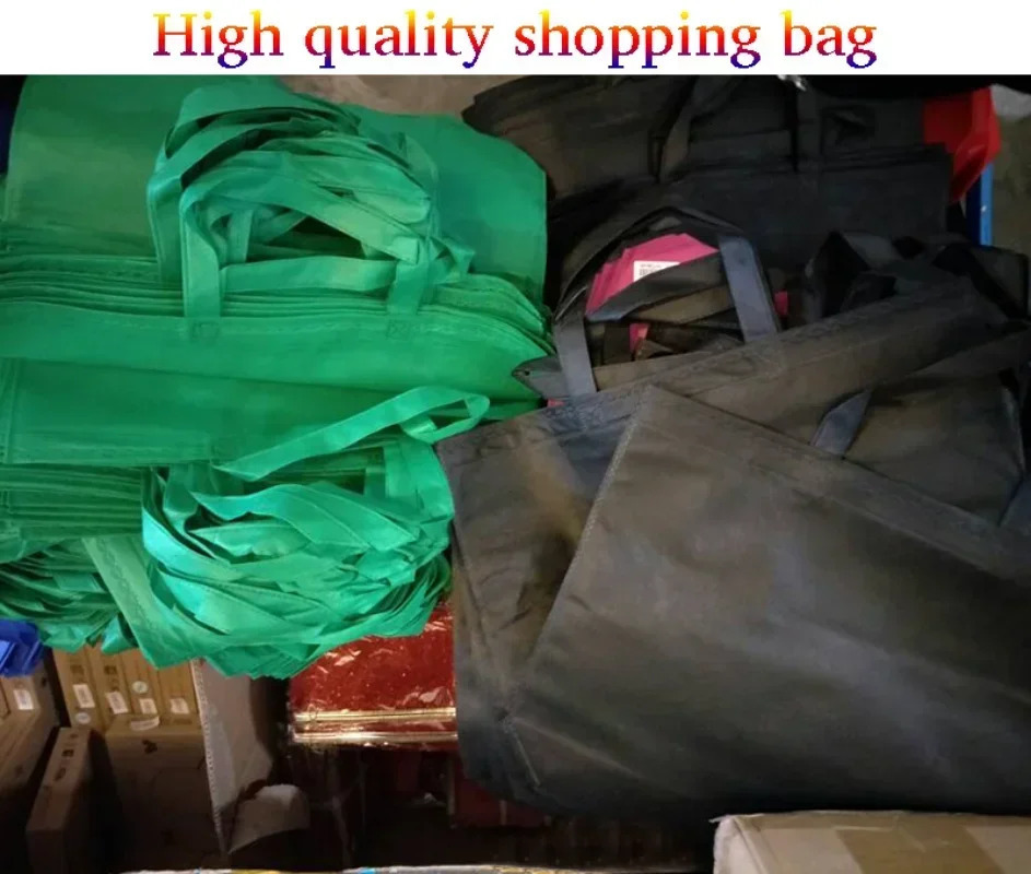 Women Foldable Shopping Bag Reusable Eco Large Handbag Fabric Nonwoven Shoulder Bags Tote Grocery Pouch 241011