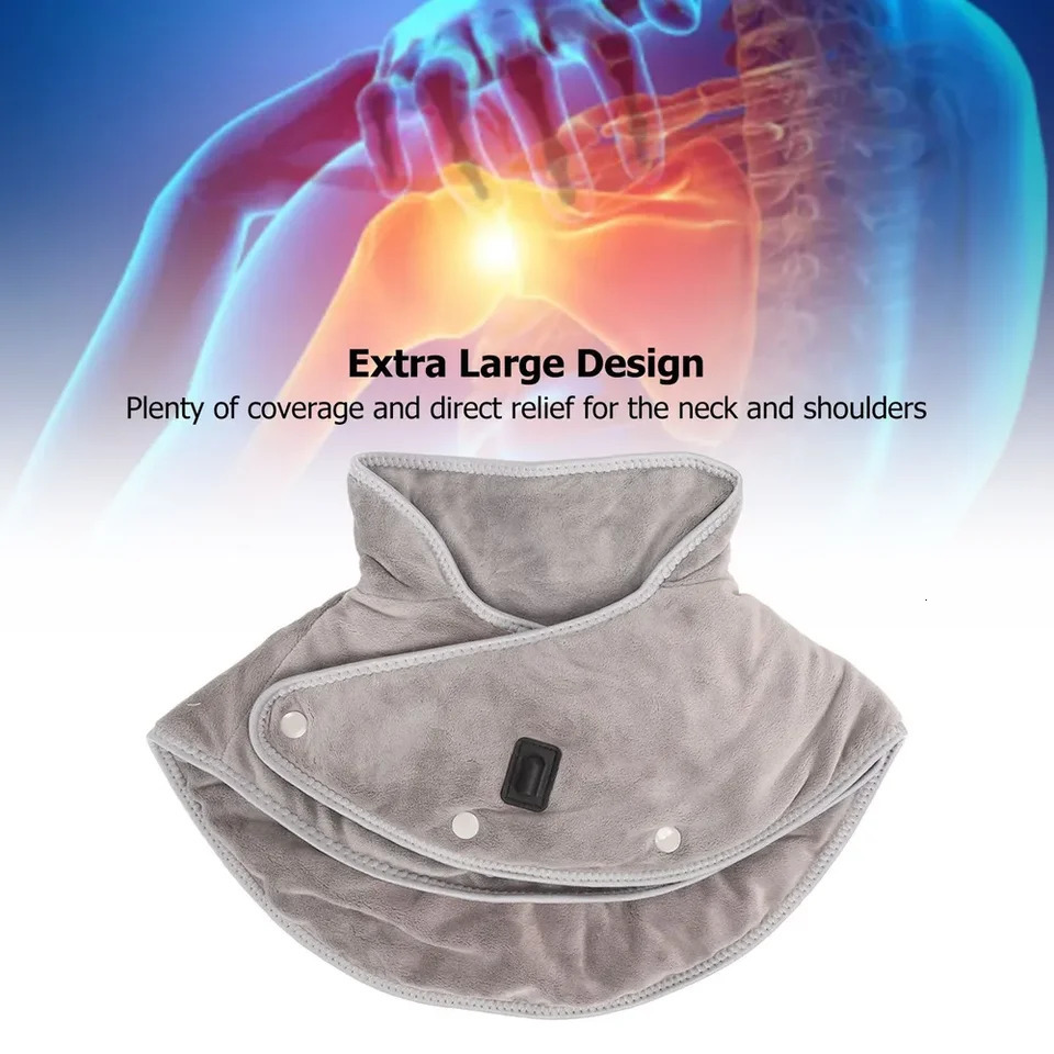 Electric heated shoulder and neck massager three gear compression Cervical Shawl hand warmer USB shoulder and neck back relaxation bracket 241011