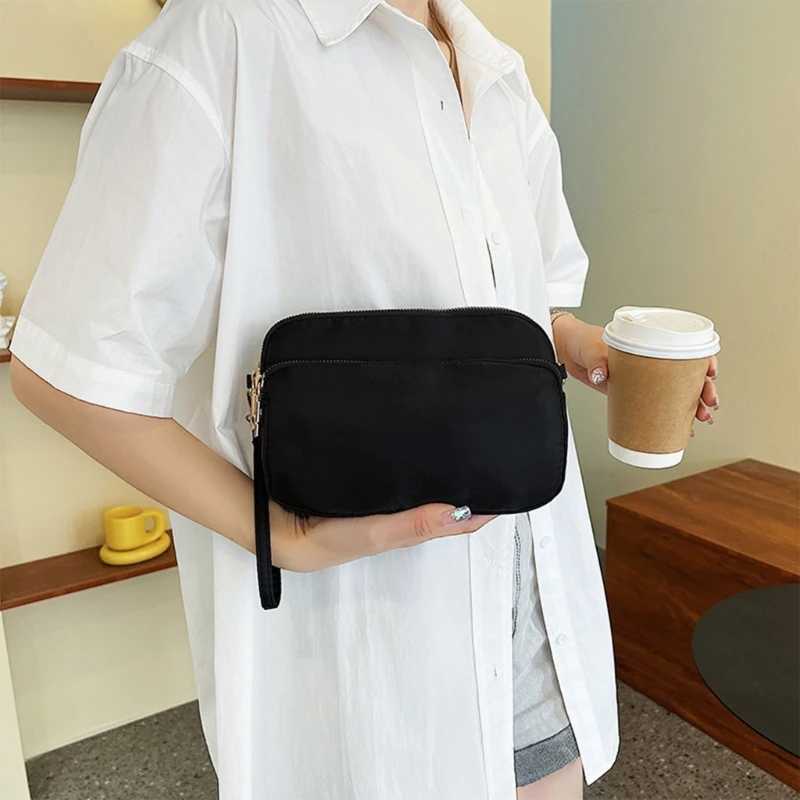Durable nylon mobile phone cash bag small shoulder bag womens daily casual solid color cross body bag waterproof coin holder handbag M241014