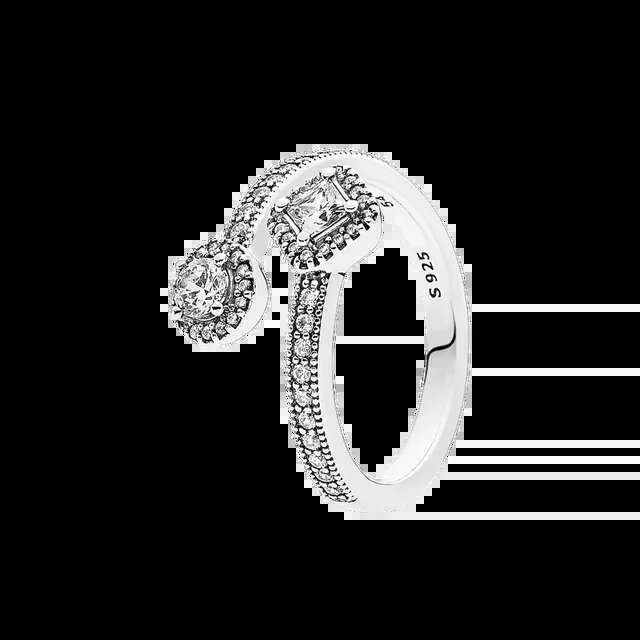 925 Sterling Silver Rose Gold Heart Moon Pearl Clover Dragoy Clear Zircon CZ Open Rings For Women Anniversar Wedding Jewelry