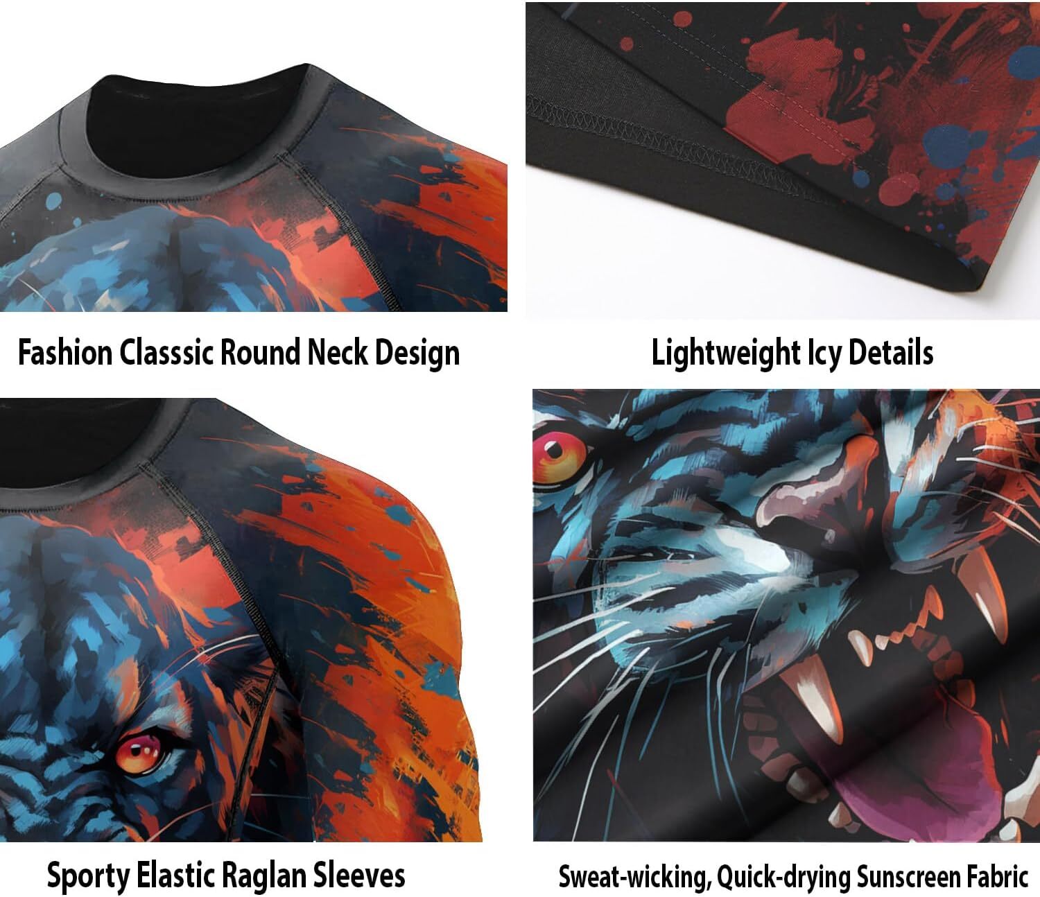 Long Sleeve Shirts for Men sweatshirt Compression Shirt Men Non See-Through Fabric with BJJ Rash Guard Long Sleeve