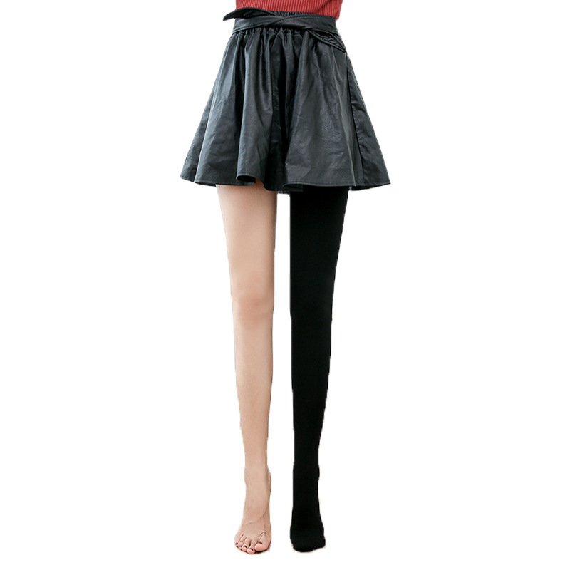 2025 new leg compression pants slim leg trend socks jumpsuit pants long tube socks women s spring and autumn with velvet thick flesh color anti hook s