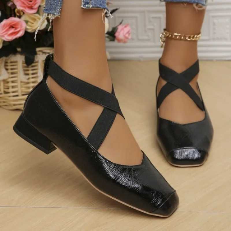 Meotina Women Genuine Leather Mary Janes Square Toe Flat Buckle Shallow Ladies Fashion Career Shoes Spring Autumn Gold Silver 40LX241014