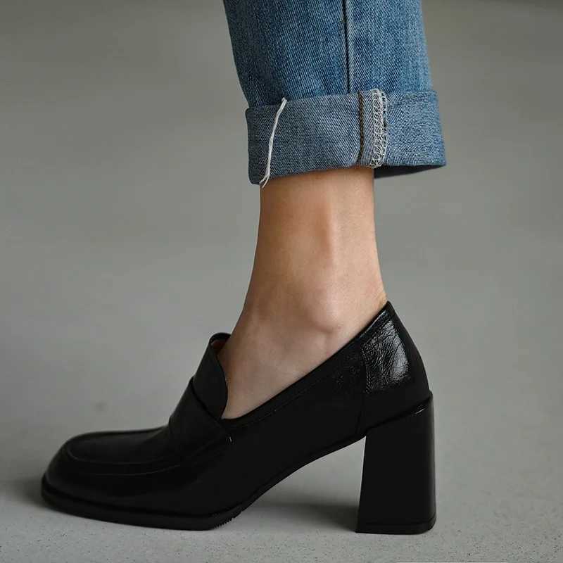 Autumn Women Pumps Loafers Chunky Heel Platform Shallow Oxfords Ladies Sandals Female Fashion College Office Dress ShoesLX241014